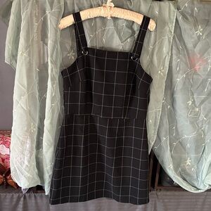 Kingston Black Grid Mini Dress